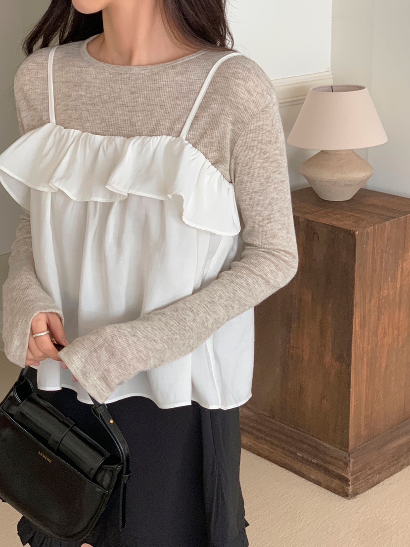 FORMSTUDIO東大門直郵女裝新款真品休閑26春夏吊帶背心荷葉邊FORMSTUDIO吊帶/背心