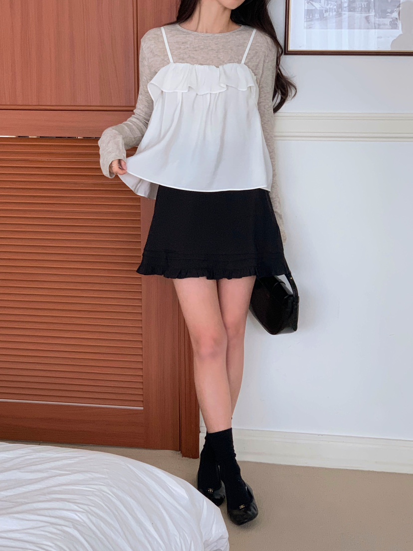 FORMSTUDIO東大門直郵女裝新款真品休閑26春夏吊帶背心荷葉邊FORMSTUDIO吊帶/背心