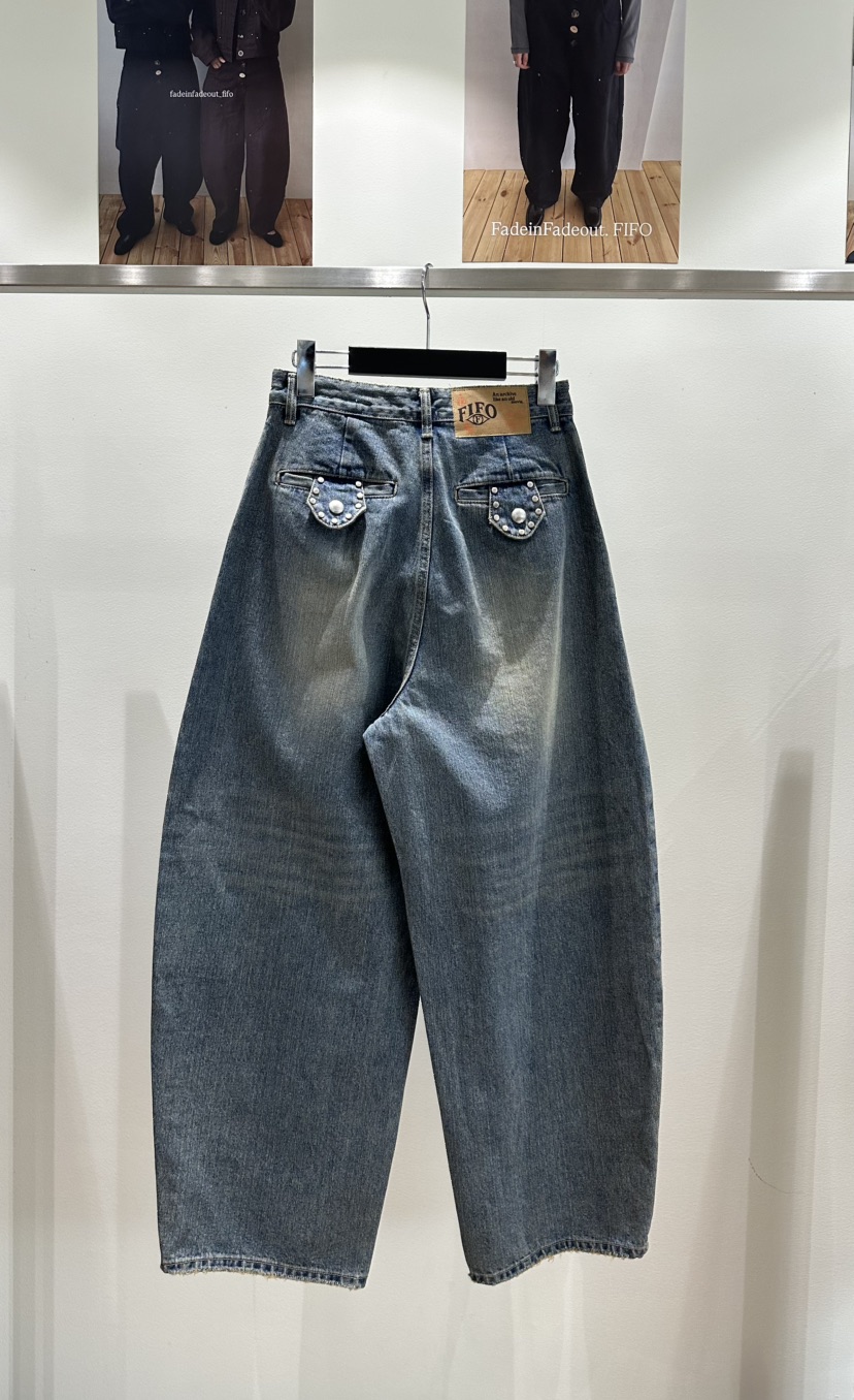 FIFO/UNANSWERED-MYSTERY東大門代購女裝新款休閑牛仔褲FIFO/UNANSWERED-MYSTERY牛仔褲