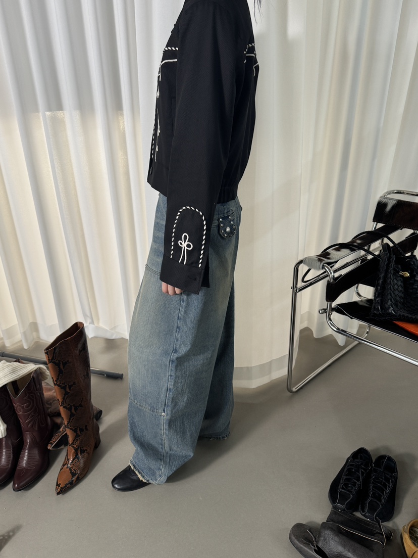 FIFO/UNANSWERED-MYSTERY東大門代購女裝新款休閑牛仔褲FIFO/UNANSWERED-MYSTERY牛仔褲