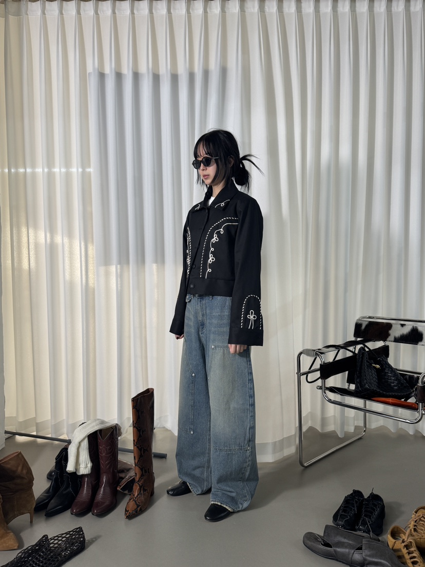 FIFO/UNANSWERED-MYSTERY東大門代購女裝新款休閑牛仔褲FIFO/UNANSWERED-MYSTERY牛仔褲