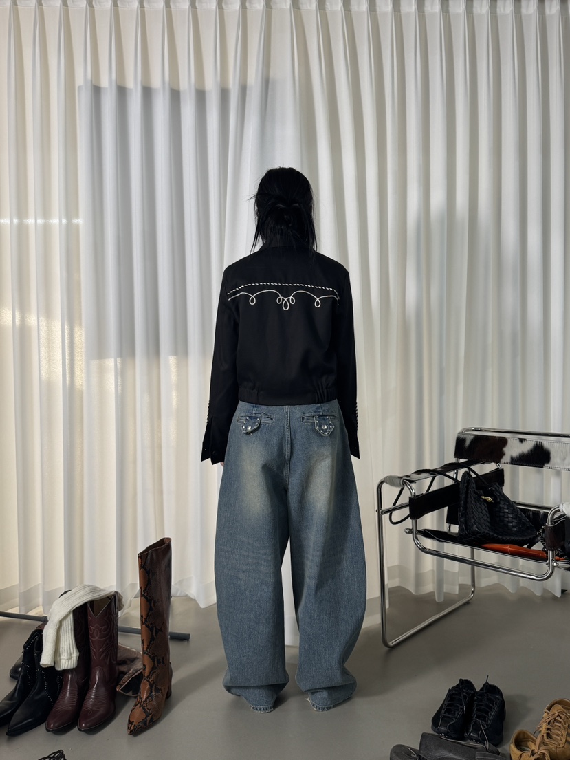 FIFO/UNANSWERED-MYSTERY東大門代購女裝新款休閑牛仔褲FIFO/UNANSWERED-MYSTERY牛仔褲