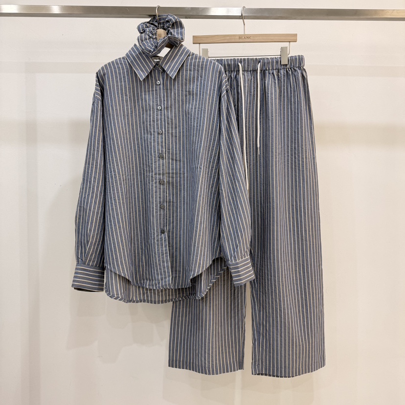 BLANC-A韓國代購女士新品人氣時尚休閑熱賣26春夏套裝條紋BLANC-A套裝圖色1