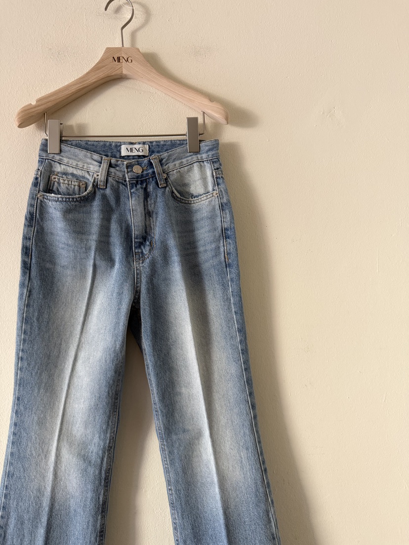 MENG韓國代購女裝新品真品時尚26春夏人氣推薦休閑牛仔褲MENG牛仔褲