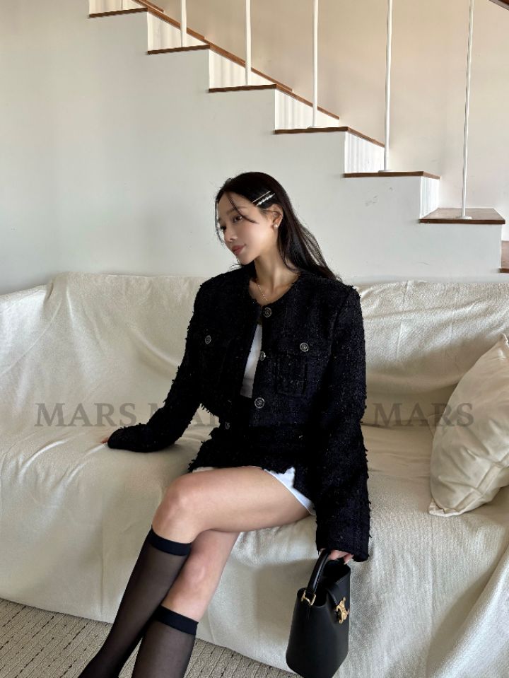 mars東大門實拍女士新款推薦熱賣26春夏人氣真品夾克粗花呢mars夾克