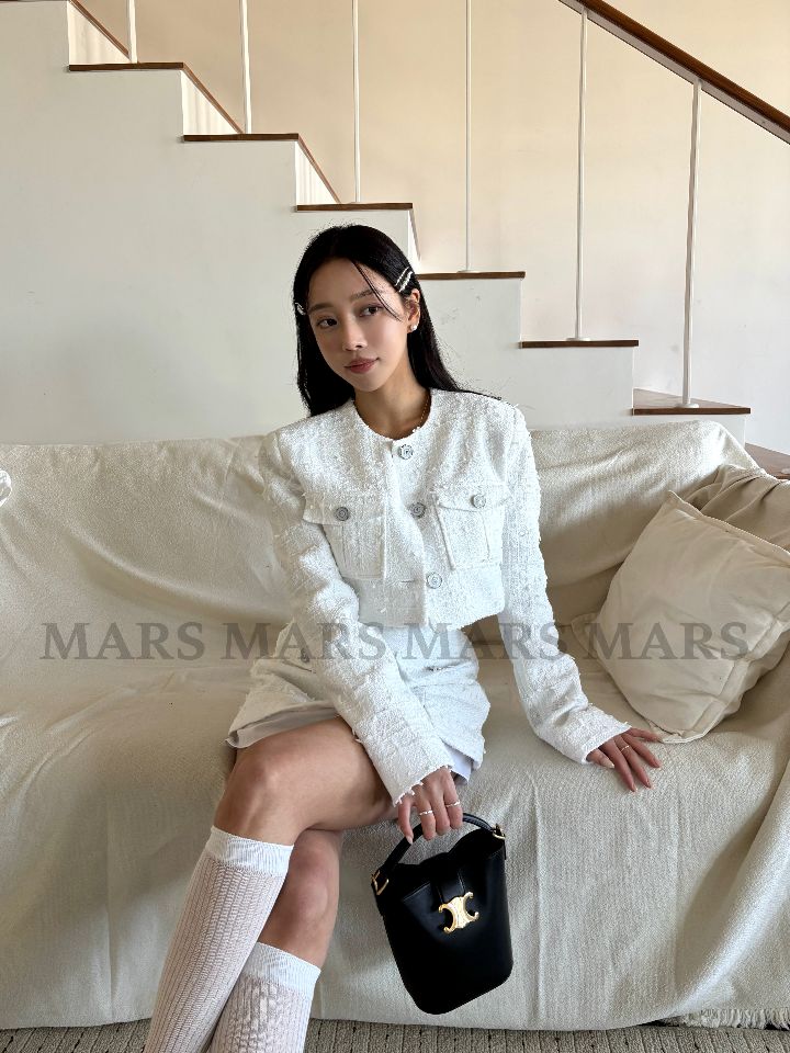 mars東大門實拍女士新款推薦熱賣26春夏人氣真品夾克粗花呢mars夾克