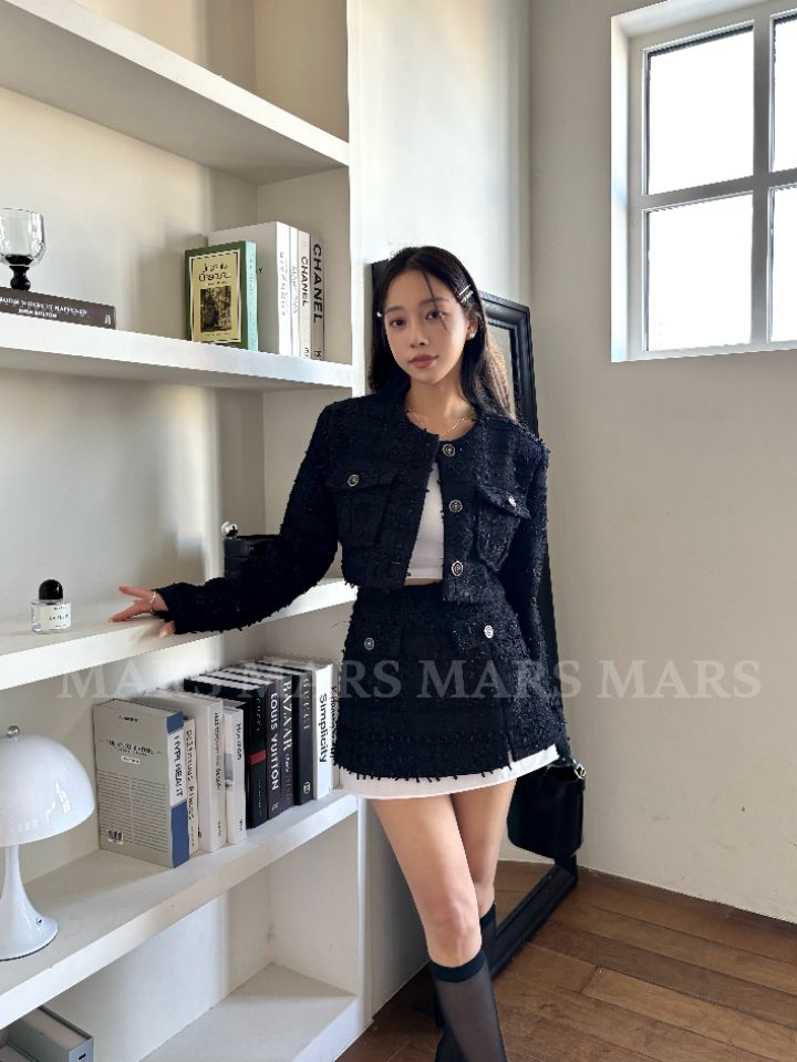 mars東大門實拍女士新款推薦熱賣26春夏人氣真品夾克粗花呢mars夾克