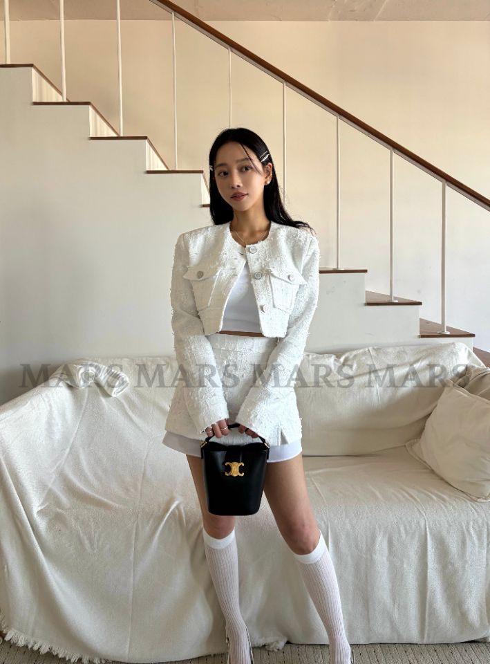 mars東大門實拍女士新款推薦熱賣26春夏人氣真品夾克粗花呢mars夾克