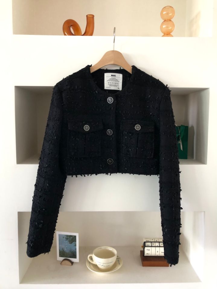 mars東大門實拍女士新款推薦熱賣26春夏人氣真品夾克粗花呢mars夾克圖色1