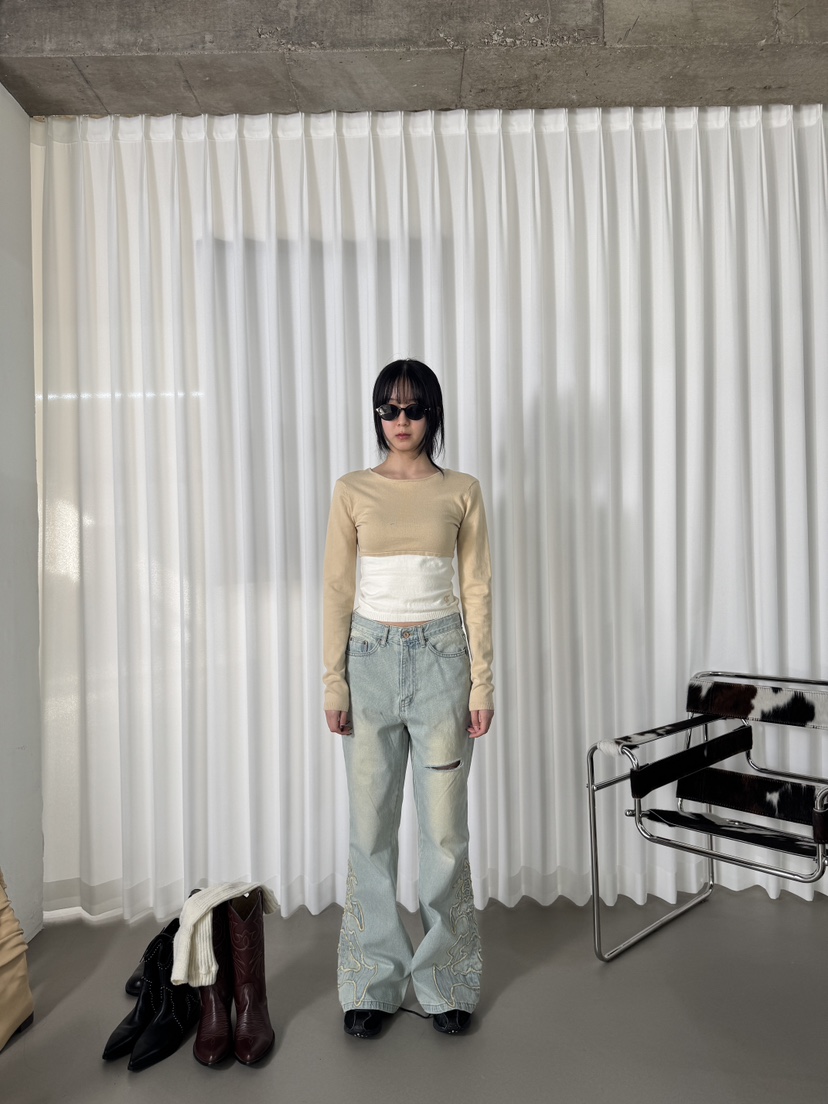 FIFO/UNANSWERED-MYSTERY東大門直郵女士新款熱賣牛仔褲FIFO/UNANSWERED-MYSTERY牛仔褲