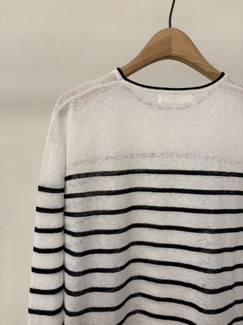 OHAO韓國代購女裝新款休閑26春夏推薦職業時尚針織衫條紋OHAO/HA MONG針織衫