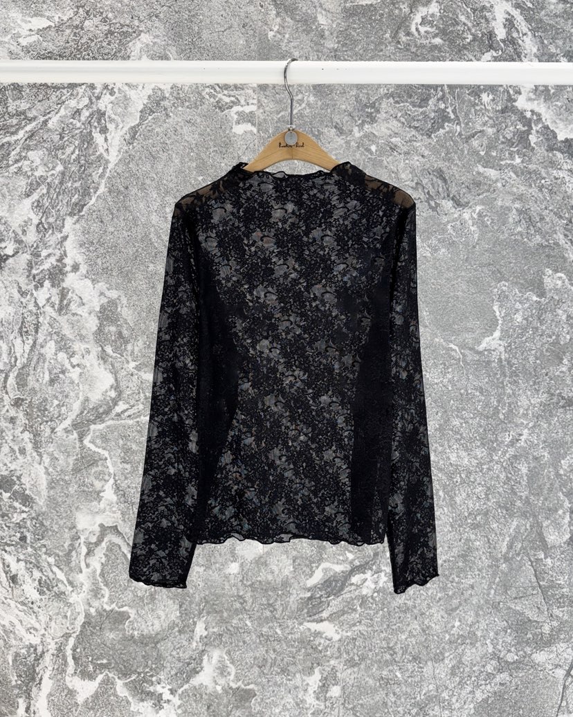 ROOKIE BUD東大門代購女裝新款26春夏熱賣長袖T恤花朵透明ROOKIE BUD-L長袖T恤圖色1