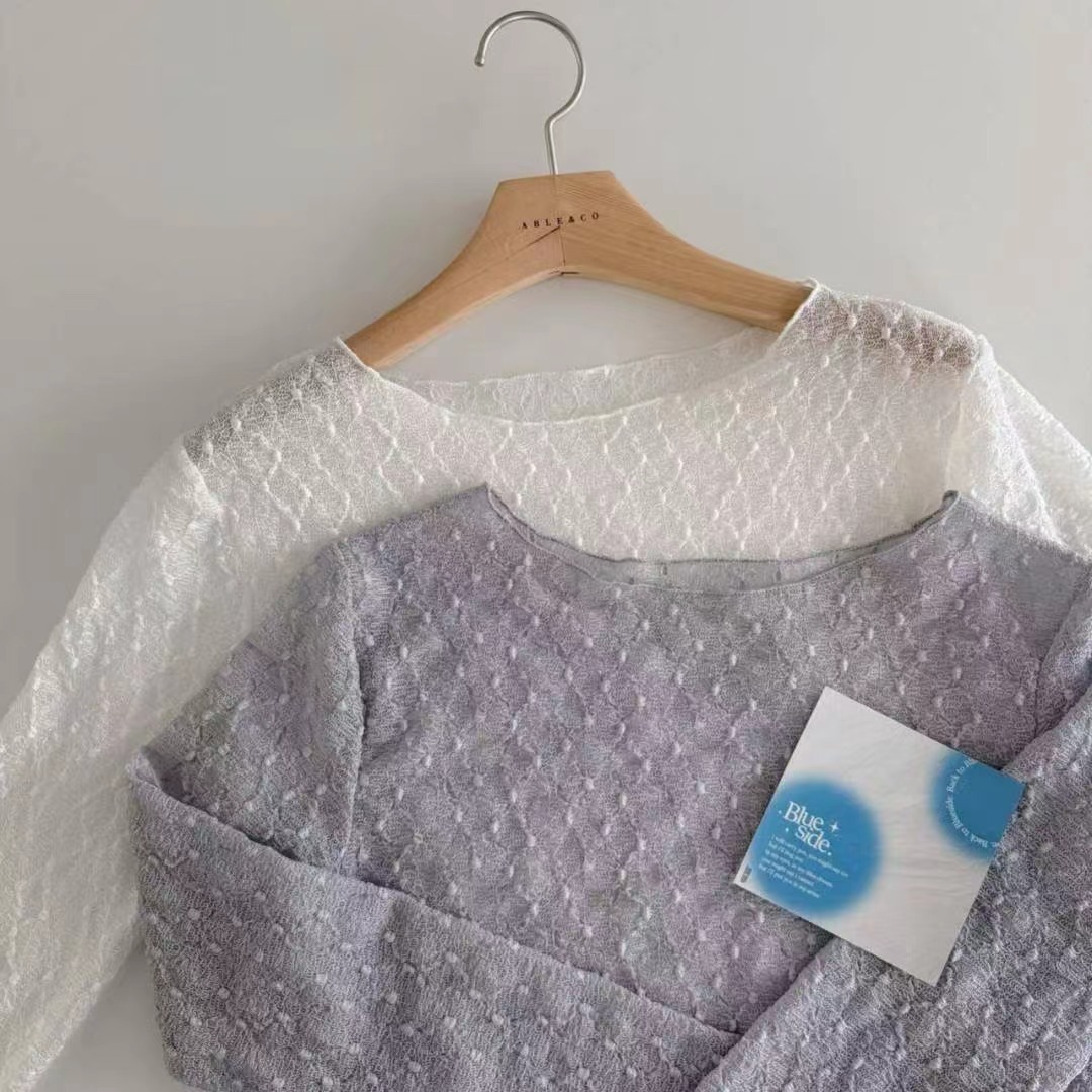 ABLE CO韓國代購女裝新款推薦人氣熱賣時尚長袖T恤不含內搭ABLE CO長袖T恤