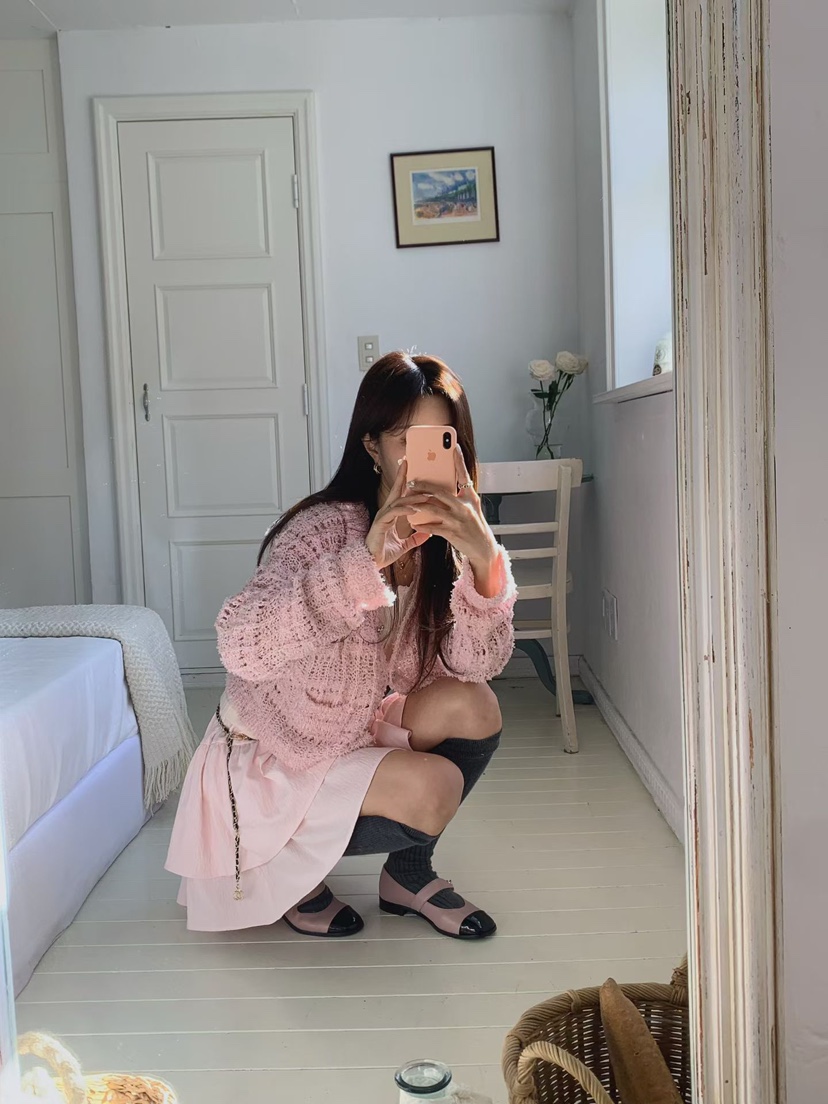 LA CREME東大門實拍女裝新款26春夏推薦熱賣休閑針織衫花呢LA CREME針織衫