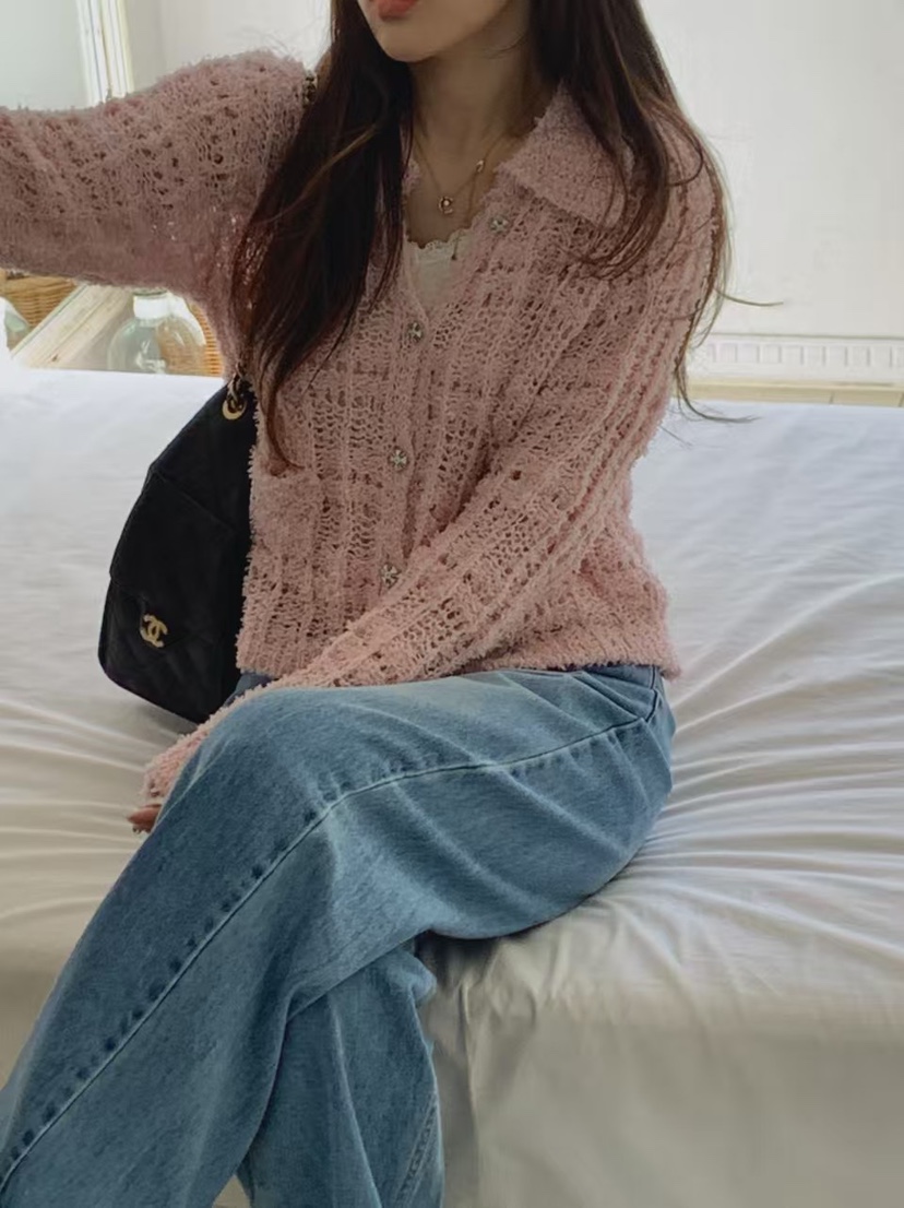 LA CREME東大門實拍女裝新款26春夏推薦熱賣休閑針織衫花呢LA CREME針織衫