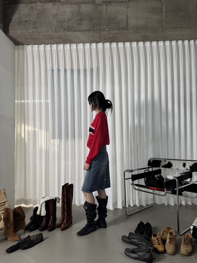 FIFO/UNANSWERED-MYSTERY東大門實拍女士新款職業半身裙中短裙FIFO/UNANSWERED-MYSTERY半身裙/中短裙