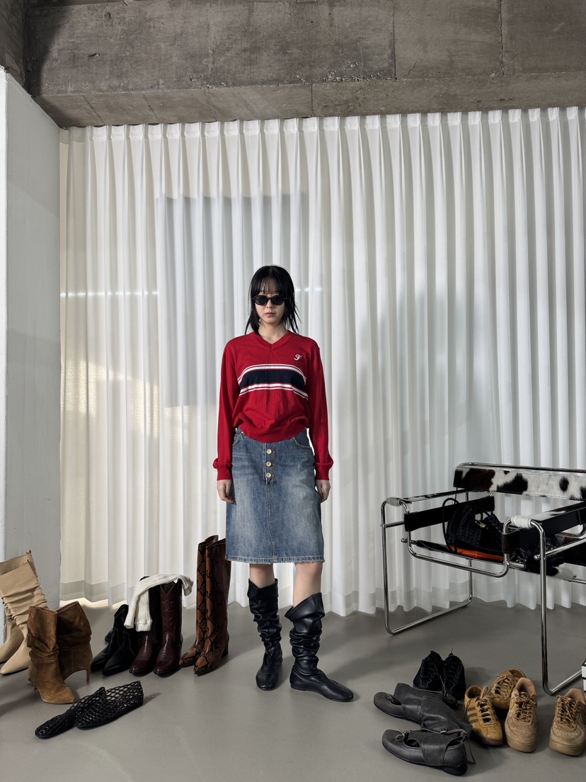 FIFO/UNANSWERED-MYSTERY東大門實拍女士新款職業半身裙中短裙FIFO/UNANSWERED-MYSTERY半身裙/中短裙