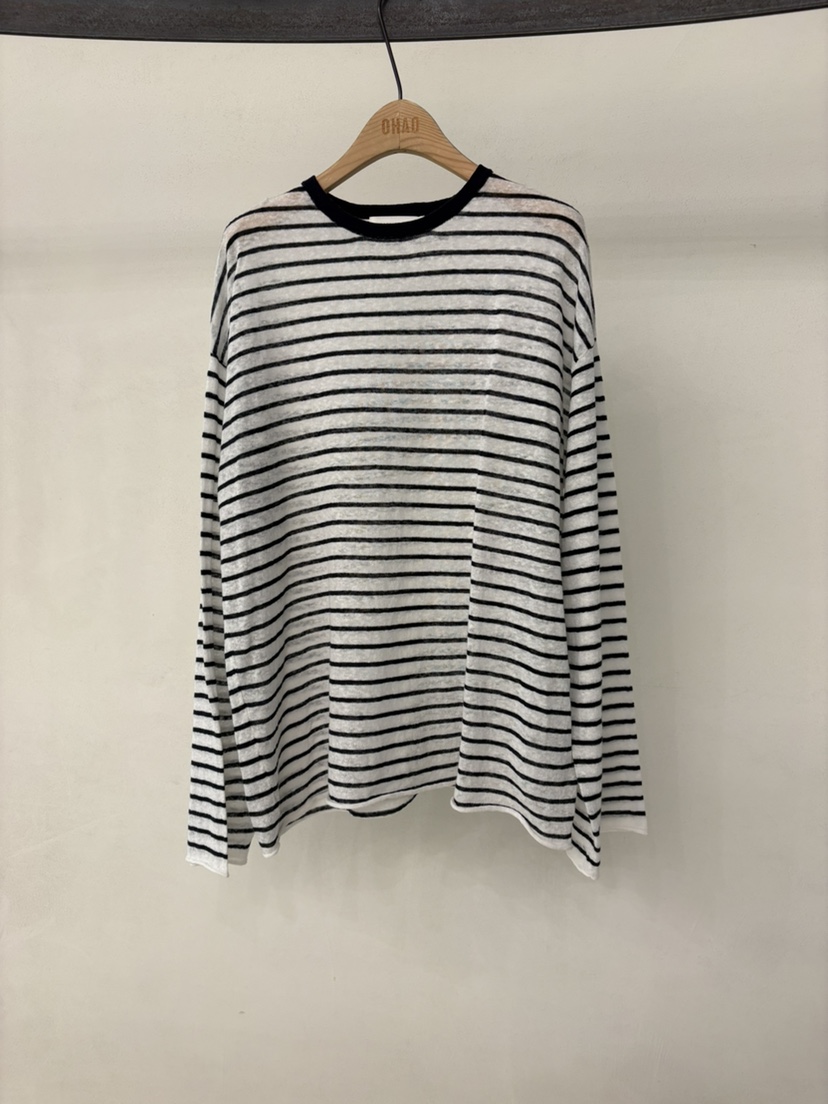 OHAO東大門實拍女裝新款26春夏職業推薦時尚真品針織衫條紋OHAO/HA MONG針織衫圖色1