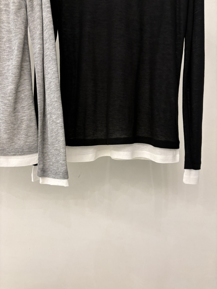 OHAO東大門代購女士新款26春夏休閑時尚推薦長袖T恤假兩件OHAO/HA MONG長袖T恤