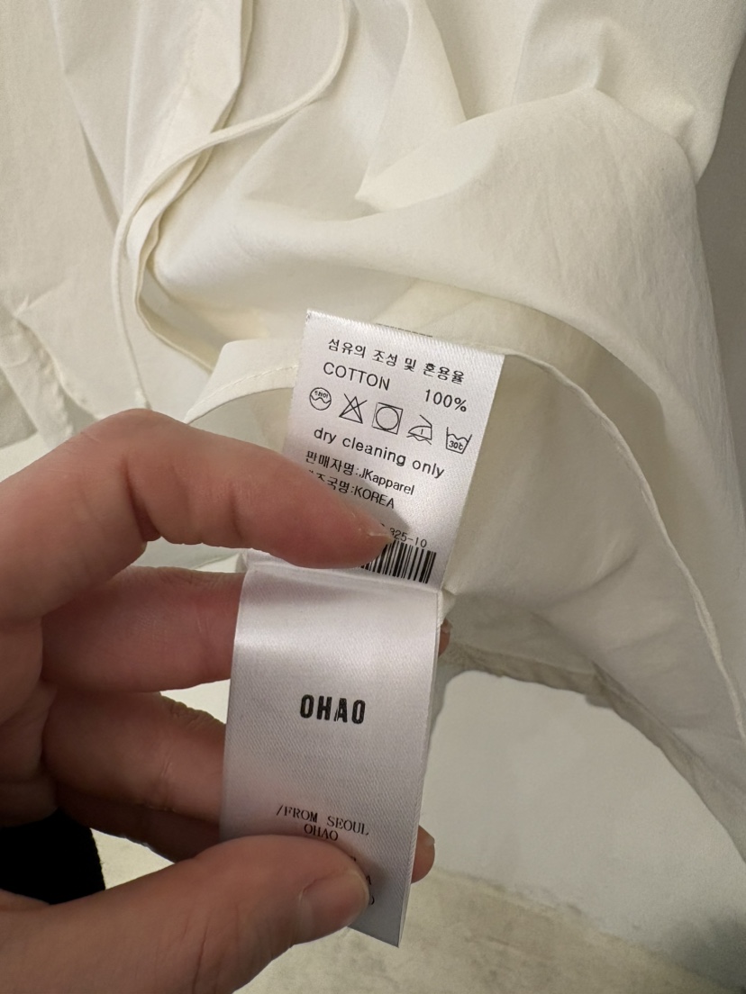 OHAO東大門代購女士新款26春夏人氣真品推薦職業襯衫蕾絲衫OHAO/HA MONG襯衫/蕾絲衫