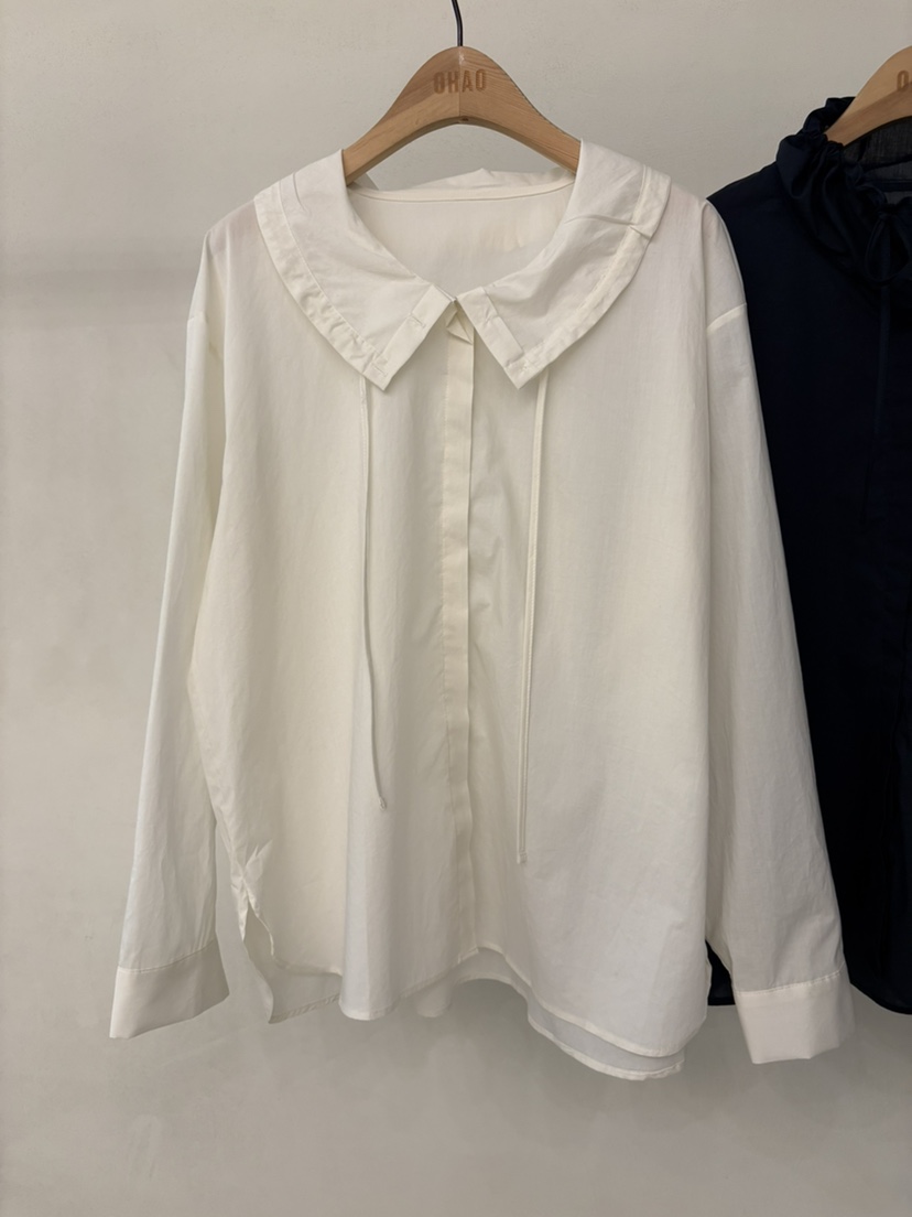 OHAO東大門代購女士新款26春夏人氣真品推薦職業襯衫蕾絲衫OHAO/HA MONG襯衫/蕾絲衫圖色2