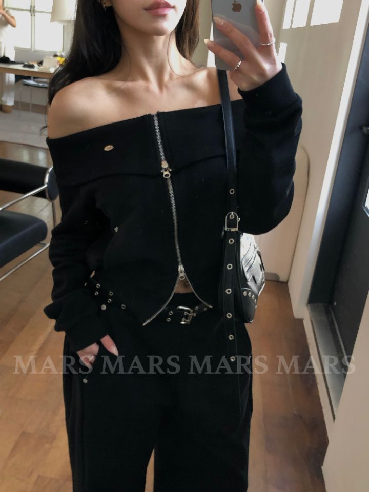 mars韓國代購女士新款職業26春夏時尚熱賣人氣真品衛衣拉鏈mars衛衣