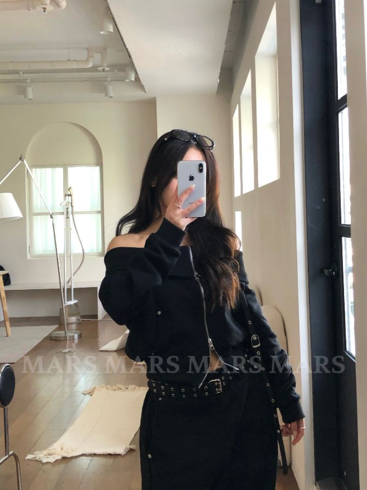 mars韓國代購女士新款職業26春夏時尚熱賣人氣真品衛衣拉鏈mars衛衣