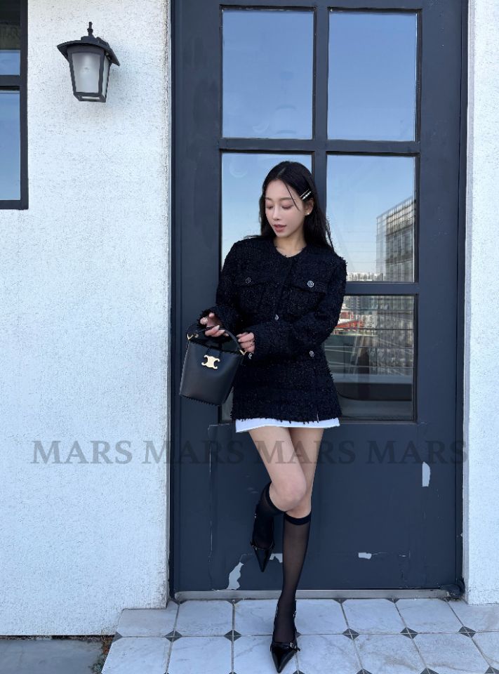 mars韓國直郵女士新品26春夏熱賣職業真品時尚短裙粗花呢mars短裙