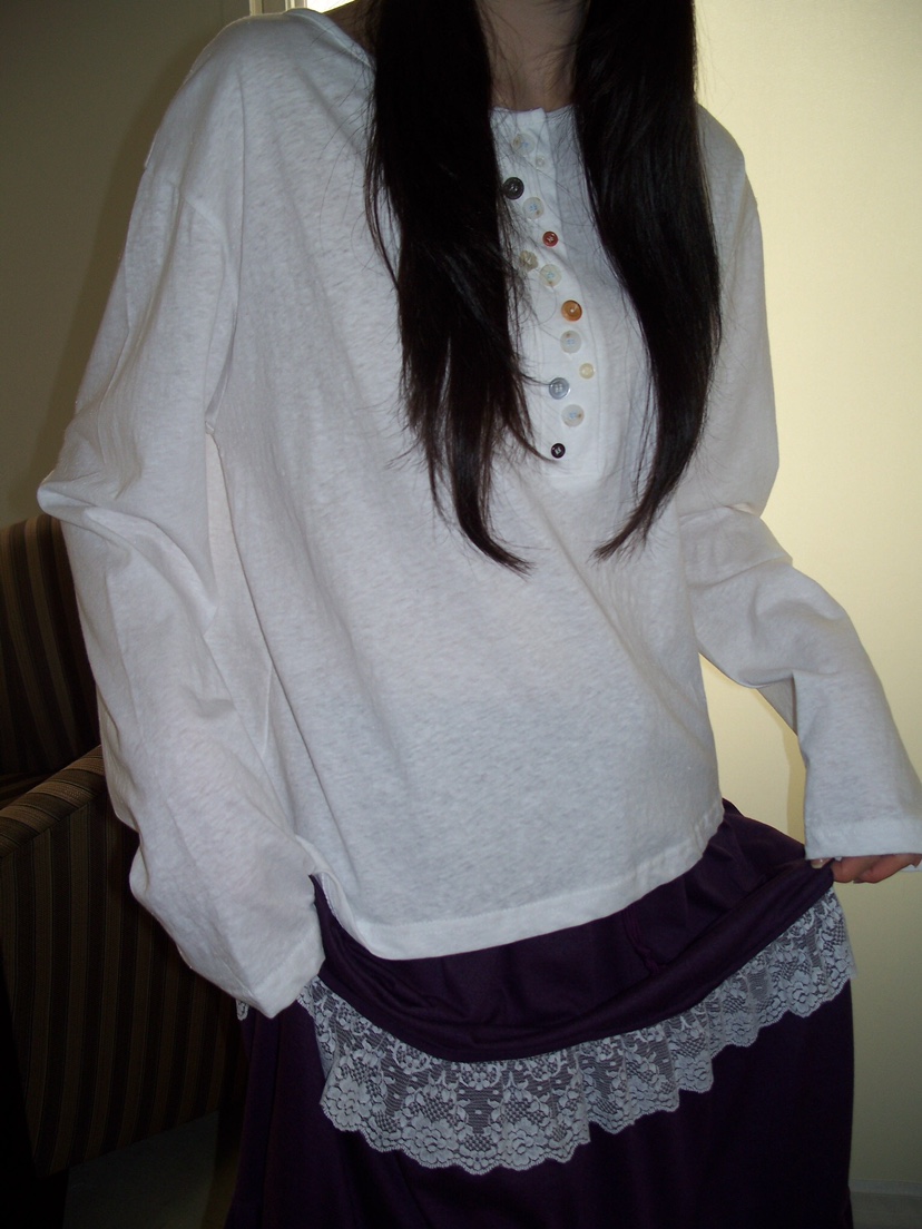 FLASH/I LOVE ME韓國直郵女裝新品26春夏真品長袖T恤紐扣FLASH/I LOVE ME長袖T恤