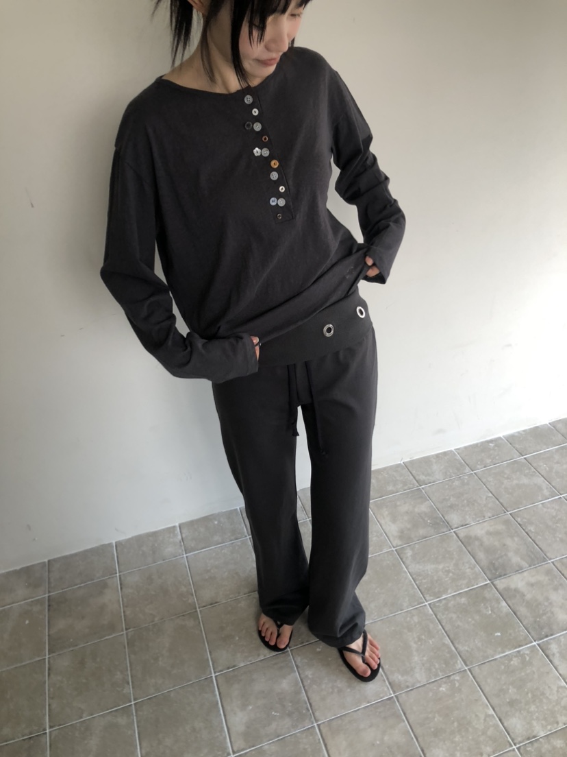 FLASH/I LOVE ME韓國直郵女裝新品26春夏真品長袖T恤紐扣FLASH/I LOVE ME長袖T恤