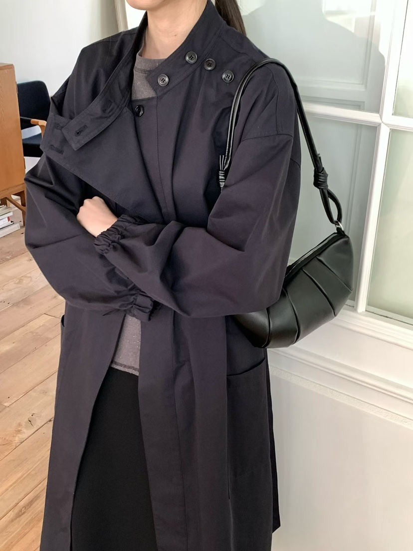 BINUS東大門直郵女士新款26春夏推薦人氣休閑長款風衣含腰帶BINUS長款風衣