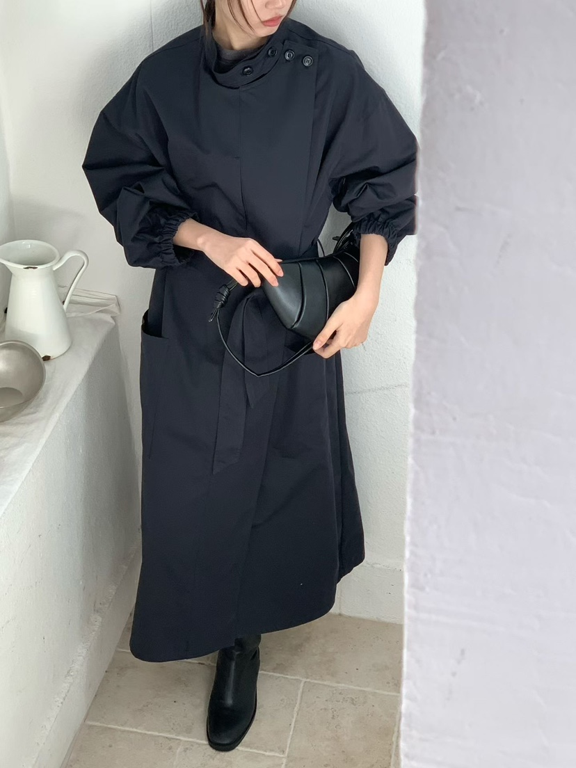 BINUS東大門直郵女士新款26春夏推薦人氣休閑長款風衣含腰帶BINUS長款風衣