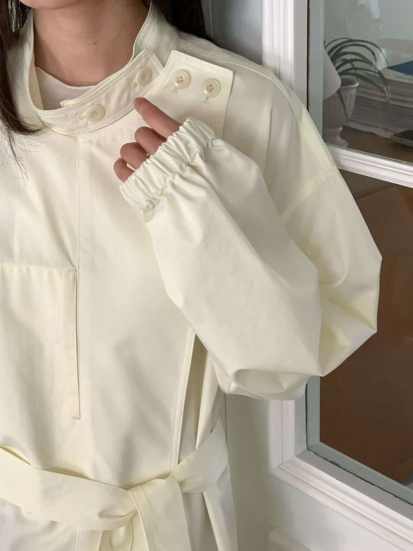 BINUS東大門直郵女士新款26春夏推薦人氣休閑長款風衣含腰帶BINUS長款風衣