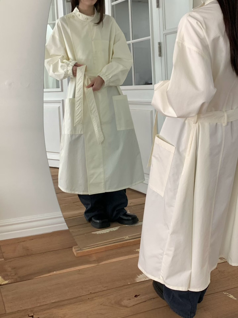 BINUS東大門直郵女士新款26春夏推薦人氣休閑長款風衣含腰帶BINUS長款風衣