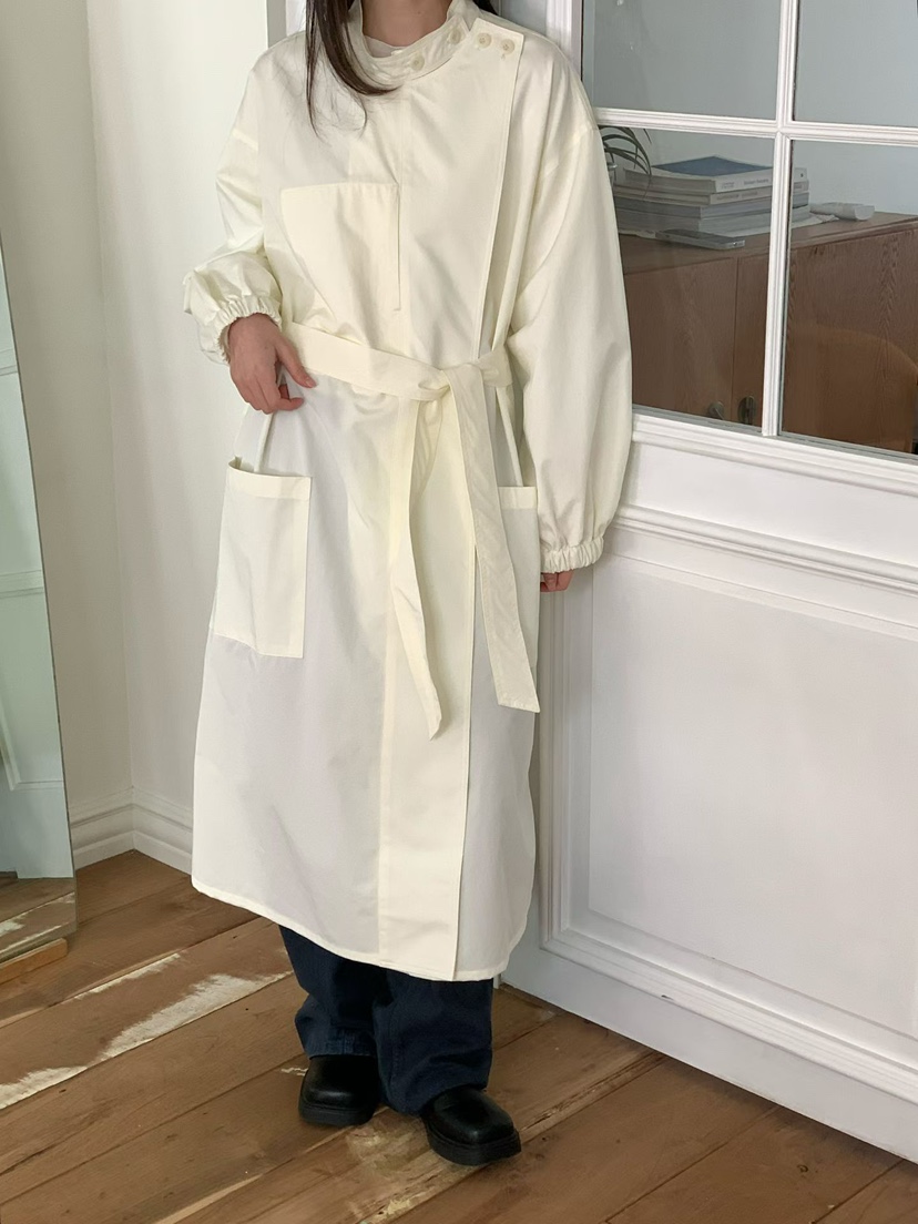 BINUS東大門直郵女士新款26春夏推薦人氣休閑長款風衣含腰帶BINUS長款風衣圖色2