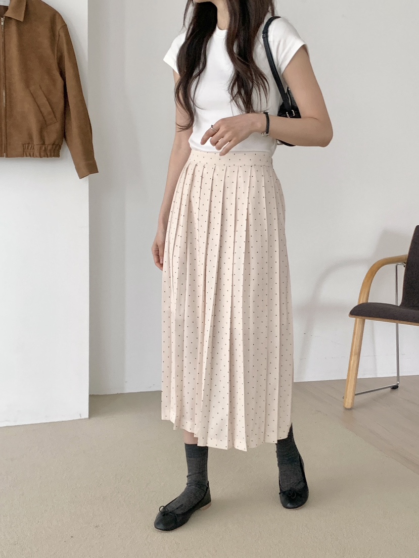 WOOD韓國直郵女士新款熱賣推薦26春夏休閑人氣真品職業長裙WOOD長裙圖色1