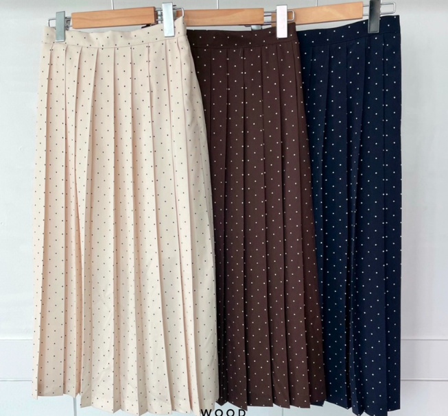 WOOD韓國直郵女士新款熱賣推薦26春夏休閑人氣真品職業長裙WOOD長裙圖色2左二色