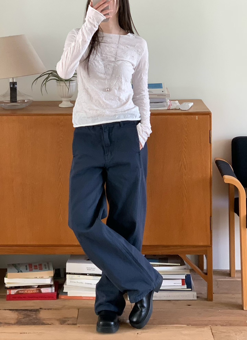 BINUS韓國代購女裝新款推薦熱賣真品職業26春夏人氣長袖T恤BINUS長袖T恤