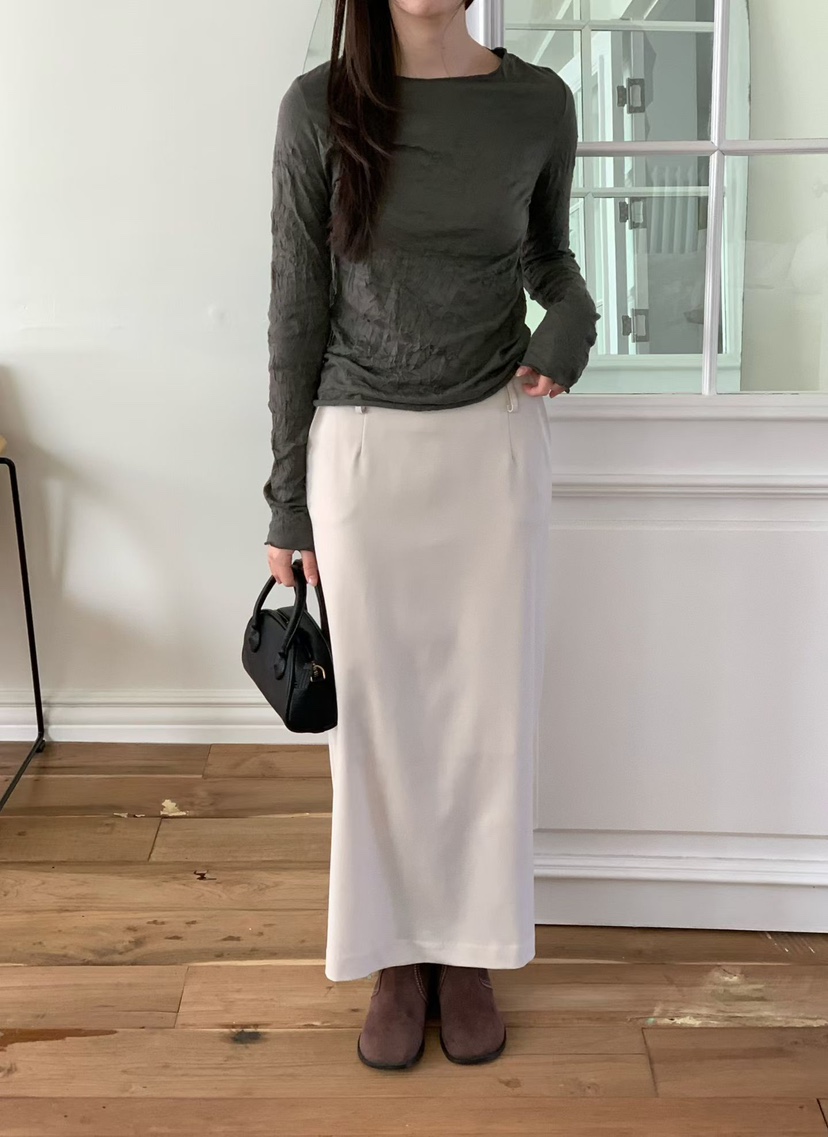 BINUS韓國代購女裝新款推薦熱賣真品職業26春夏人氣長袖T恤BINUS長袖T恤