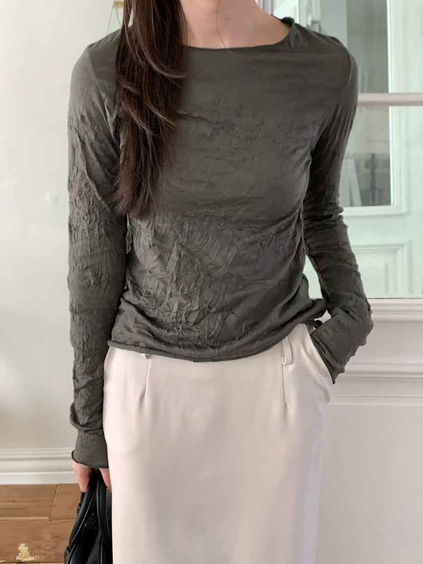 BINUS韓國代購女裝新款推薦熱賣真品職業26春夏人氣長袖T恤BINUS長袖T恤圖色2