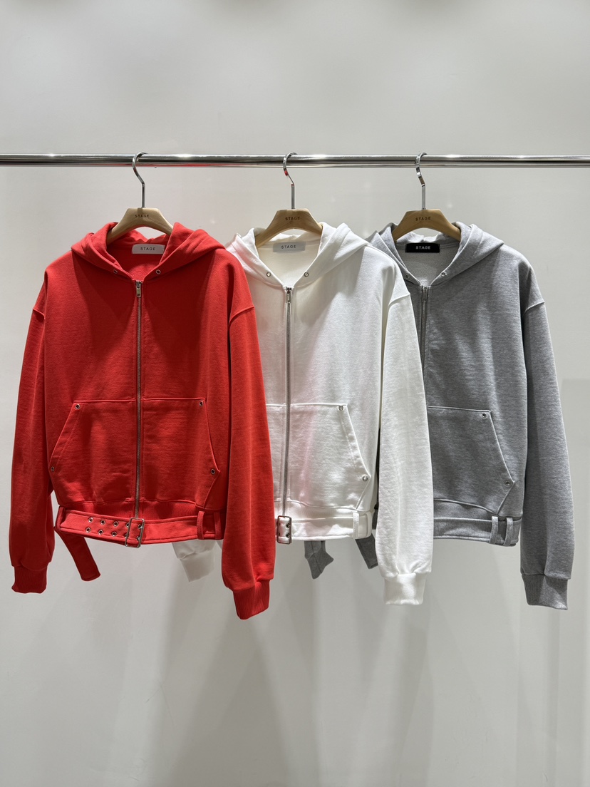STAGE韓國直郵女士新品推薦職業熱賣真品休閑夾克連帽拉鏈衫STAGE夾克