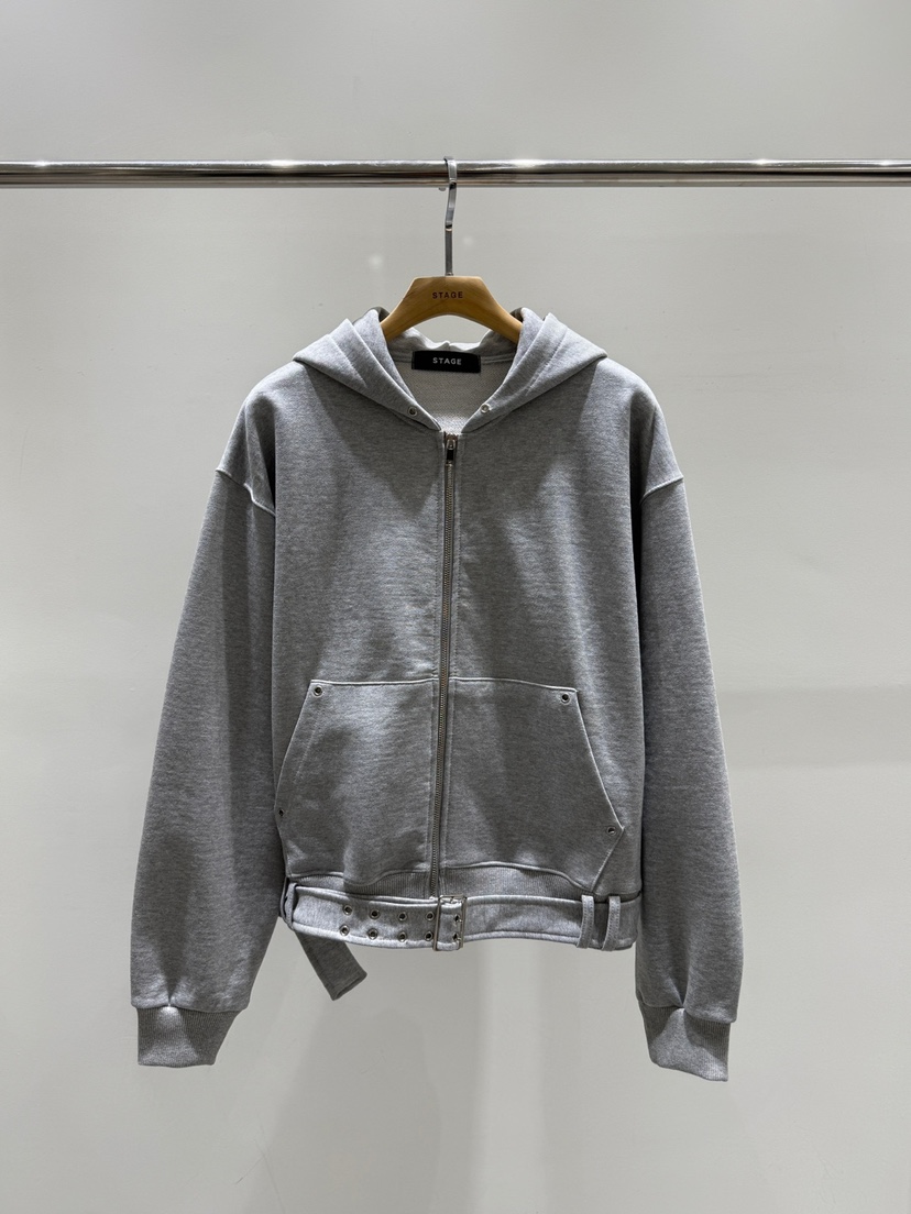 STAGE韓國直郵女士新品推薦職業熱賣真品休閑夾克連帽拉鏈衫STAGE夾克圖色3