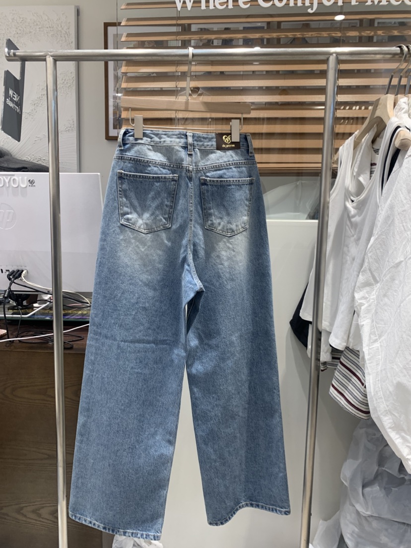 DE GO YOU東大門實拍女士新品人氣真品休閑牛仔褲修身喇叭DE GO YOU牛仔褲