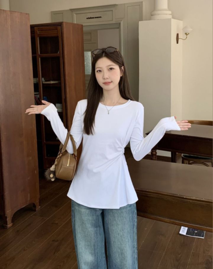 BOBBIE DOLL東大門代購女士新品職業推薦休閑熱賣長袖T恤BOBBIE DOLL長袖T恤