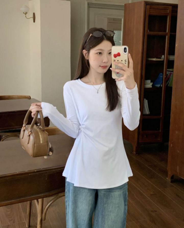 BOBBIE DOLL東大門代購女士新品職業推薦休閑熱賣長袖T恤BOBBIE DOLL長袖T恤