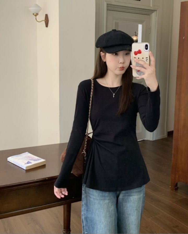 BOBBIE DOLL東大門代購女士新品職業推薦休閑熱賣長袖T恤BOBBIE DOLL長袖T恤