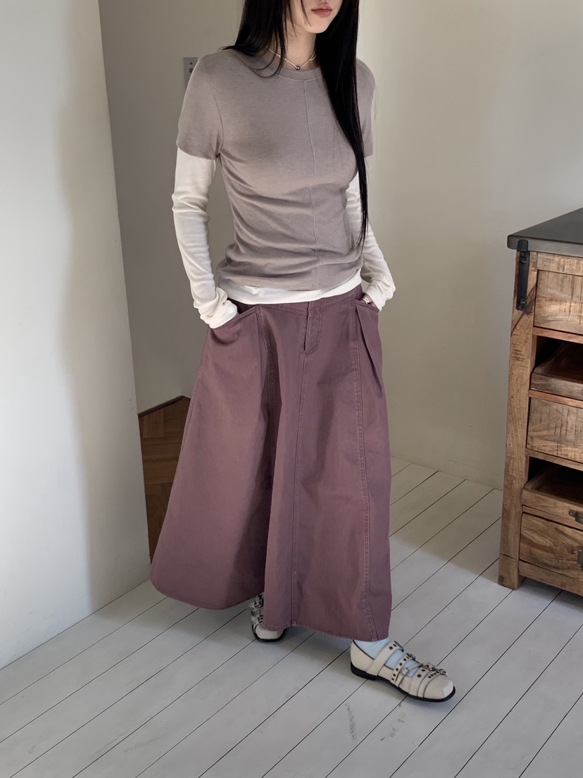 SUNDER MARKET韓國代購女裝新款職業人氣26春夏熱賣長裙SUNDER MARKET長裙