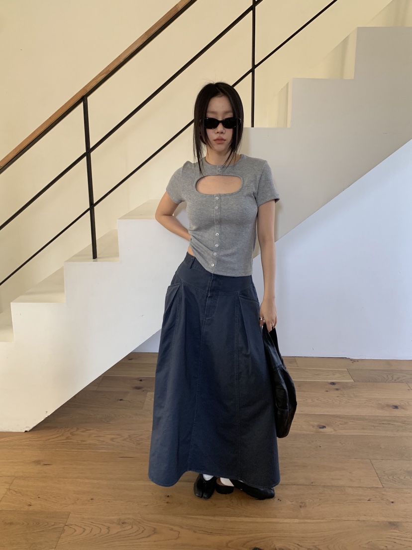 SUNDER MARKET韓國代購女裝新款職業人氣26春夏熱賣長裙SUNDER MARKET長裙