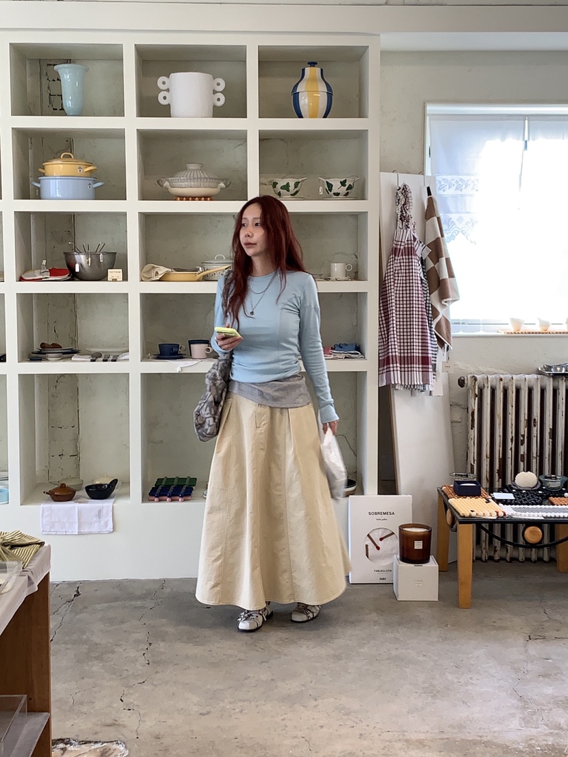 SUNDER MARKET韓國代購女裝新款職業人氣26春夏熱賣長裙SUNDER MARKET長裙