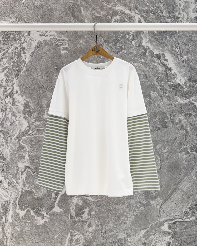 ROOKIE BUD韓國直郵女士新品熱賣職業真品時尚長袖T恤條紋ROOKIE BUD-L長袖T恤圖色1